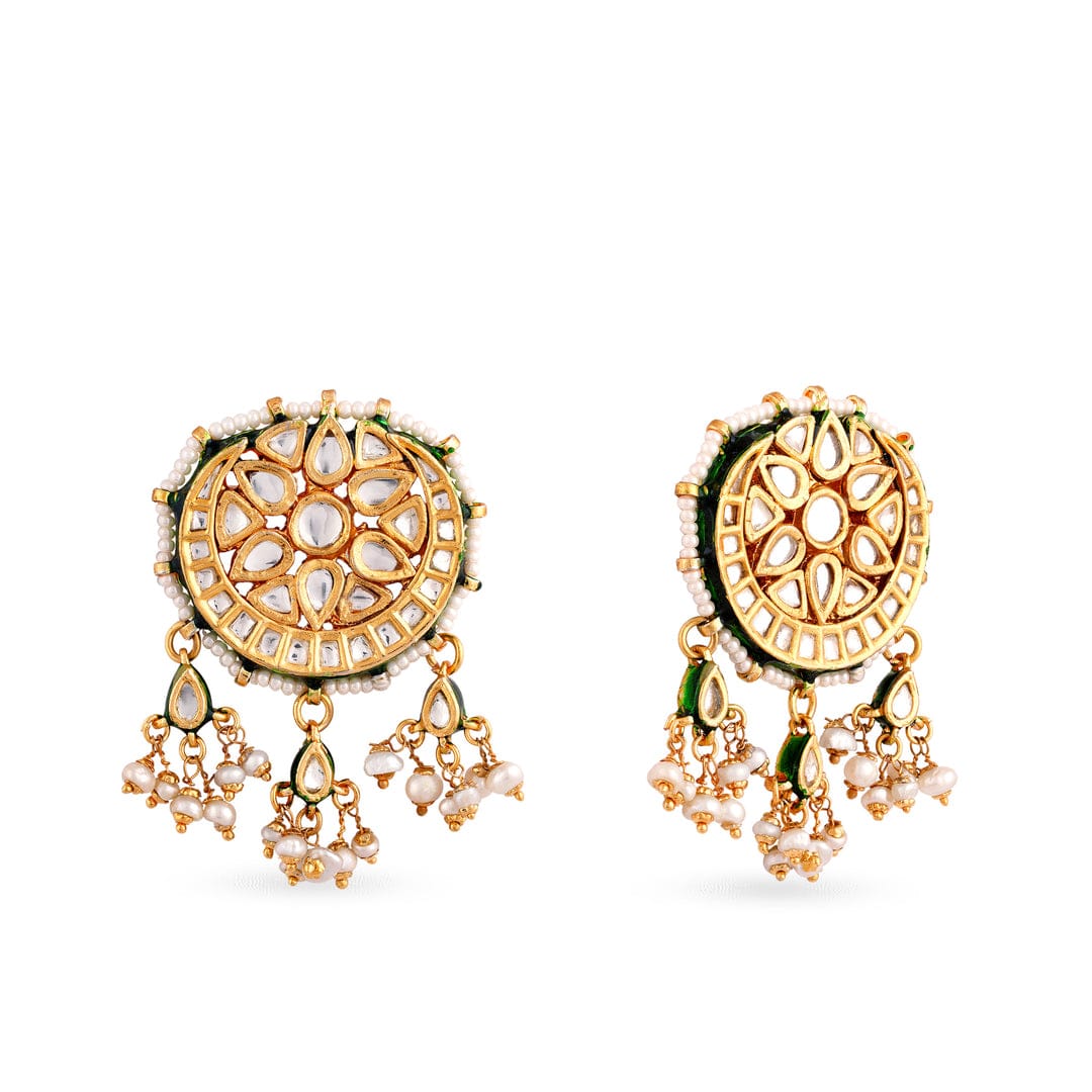 22kt Gold Plated Kundan Necklace Set - Image 6
