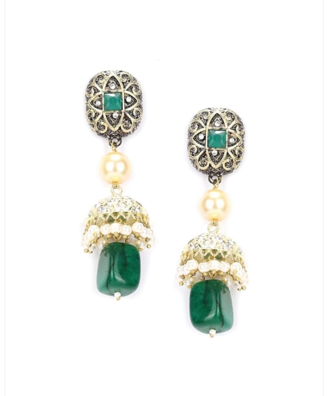 Dia Mirza Inspired Multi-Color Beads Pearls Gold-Plated Necklace Set - Image 5