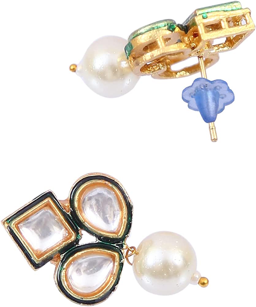 Crystal Beaded Kundan Necklace Set - Image 5