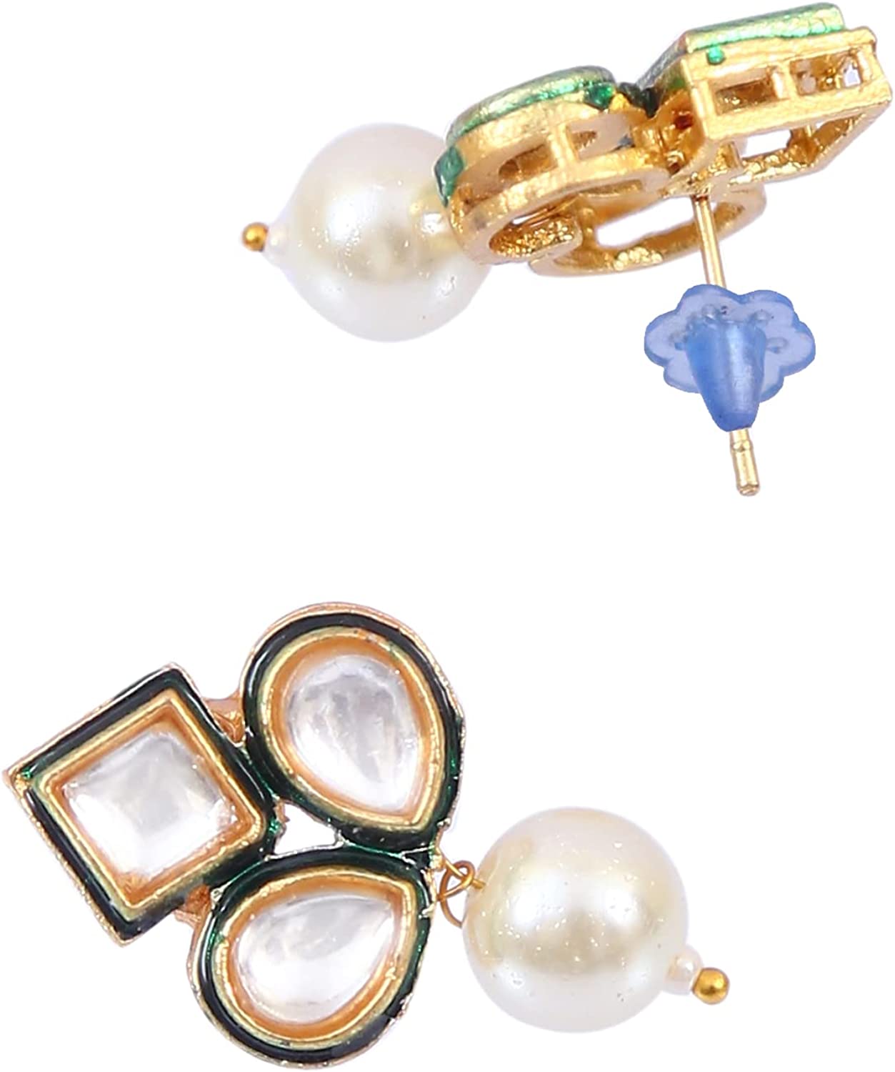 Crystal Beaded Kundan Necklace Set - Image 4