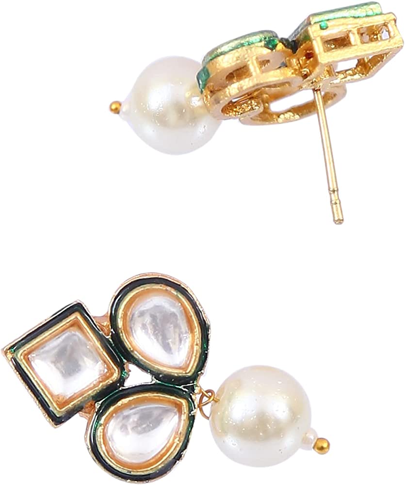 Crystal Beaded Kundan Necklace Set - Image 4
