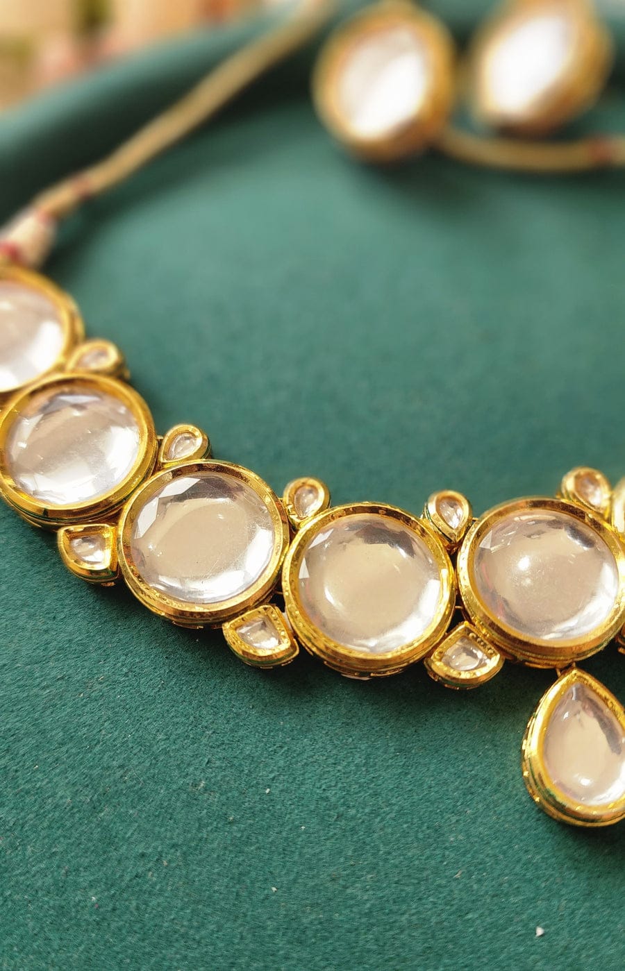 Kundan Choker Necklace Set - Image 2