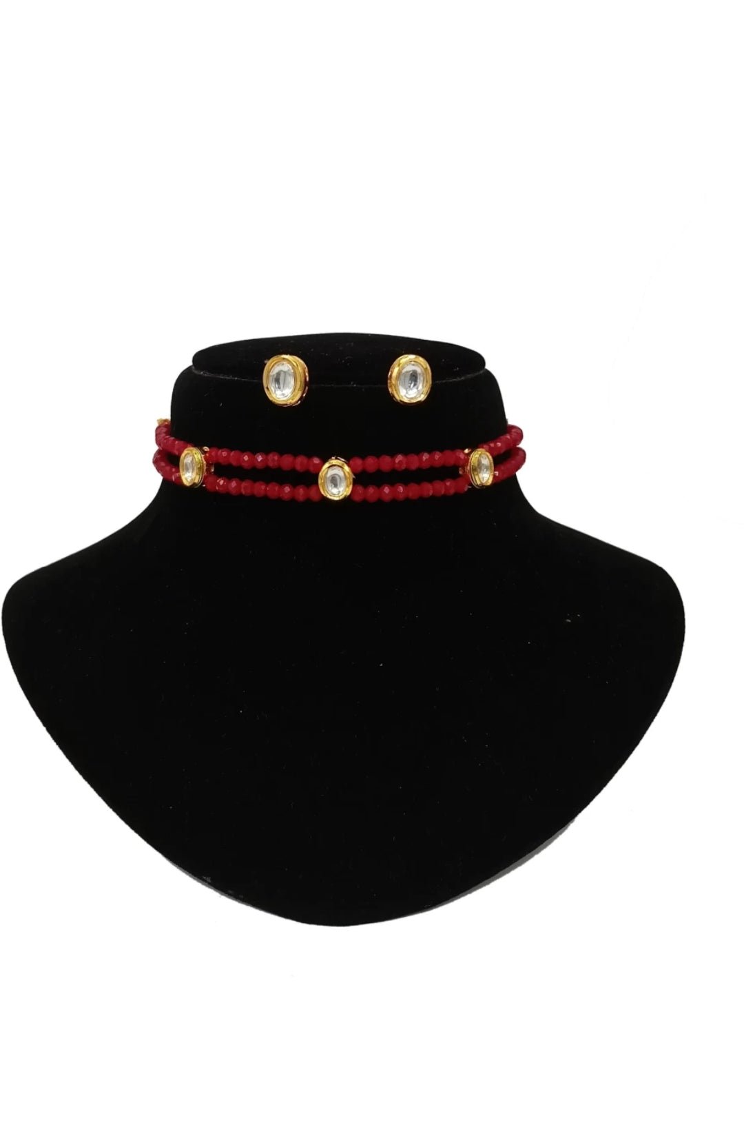 Stunning Kundan Choker Necklace Set - Image 2