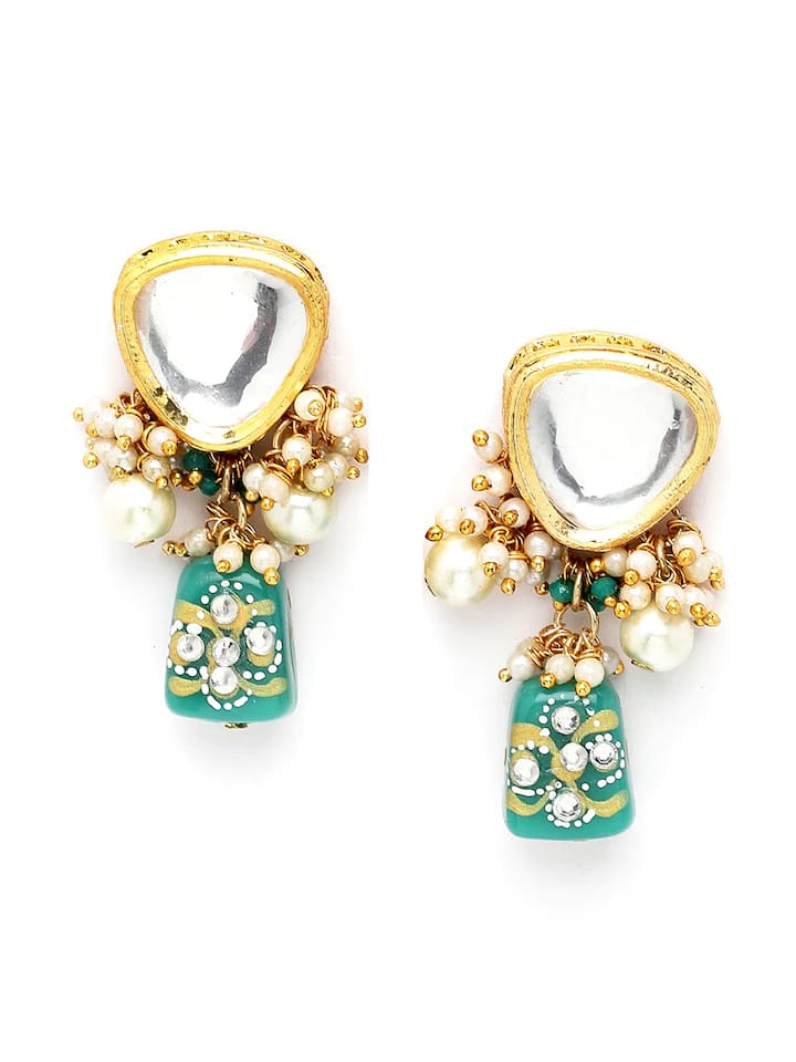 Gold-Plated Kundan-Studded Jewellery Set - Image 5