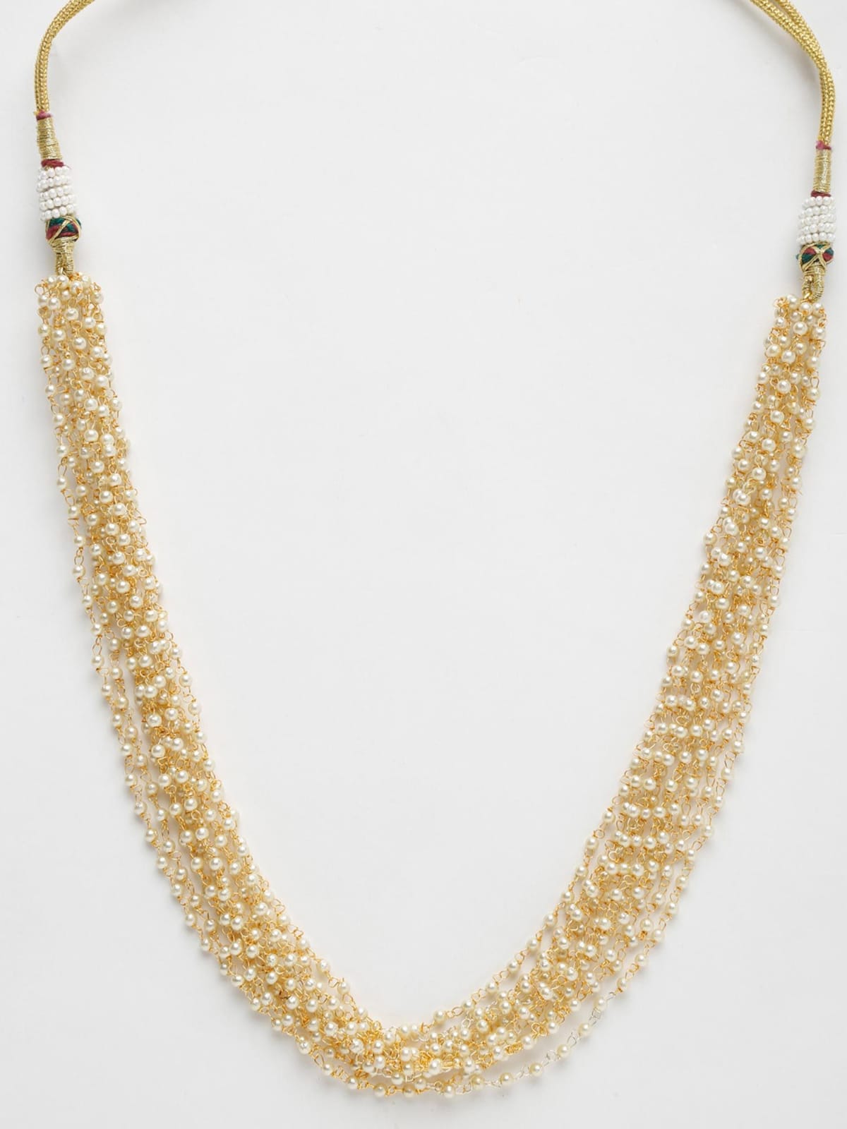 White Gold-Plated Pearl Necklace - Image 3