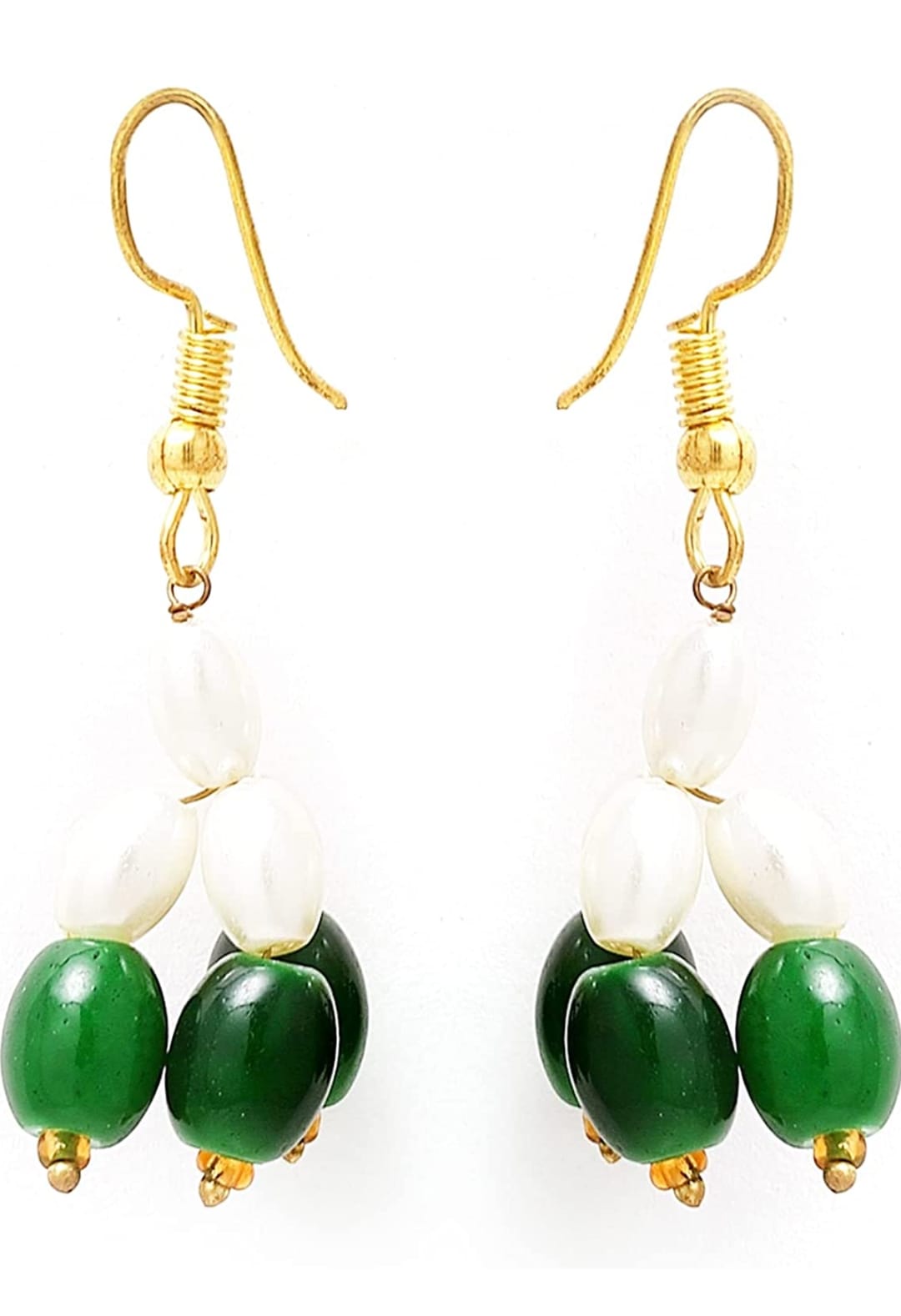 Gold-Plated Quartz & Pearls Beaded Brass Jewellery Set - Image 7