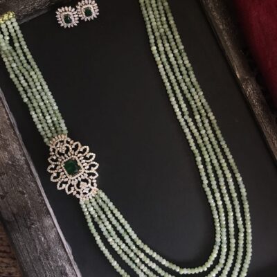 Silver Plated AD Studded Jewellery Set