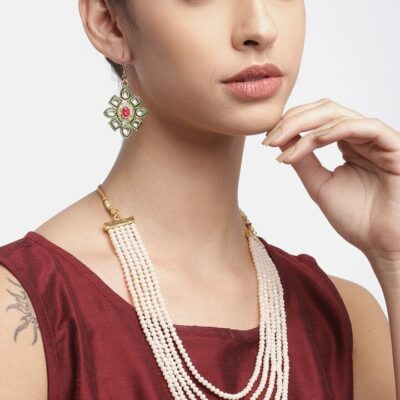 Peach Pearl Layered Mala