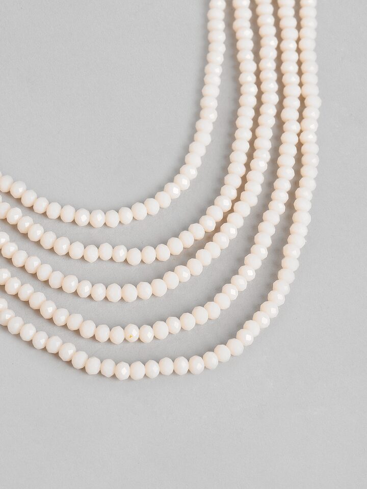 Peach Pearl Layered Mala - Image 3