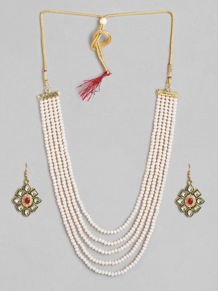 Peach Pearl Layered Mala - Image 2