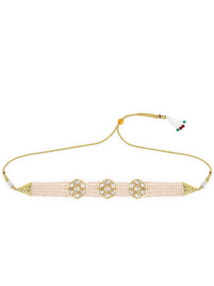 Gold Plated Kundan Choker Necklace - Image 3