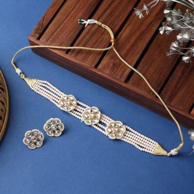 Gold Plated Kundan Choker Necklace