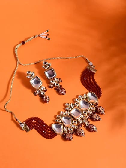 Gold Plated Kundan Choker Necklace
