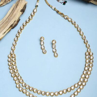 Gold Plated Kundan Long Necklace