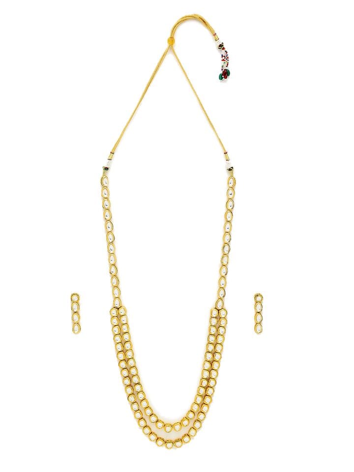 Gold Plated Kundan Long Necklace - Image 5