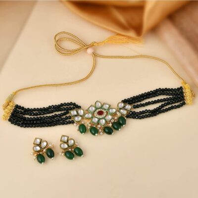 Gold Plated Kundan Choker Necklace