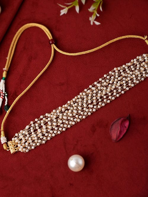 Pearls Gold-Plated Multistrand Necklace