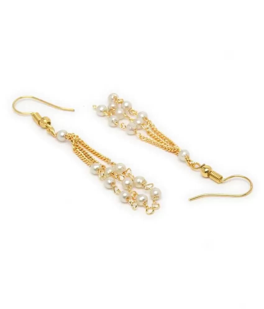 Gold-Plated Beaded Layered Necklace & Earrings Set - Image 6
