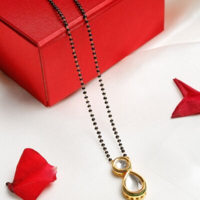 Kundan Classic Mangalsutra With Gold Plating