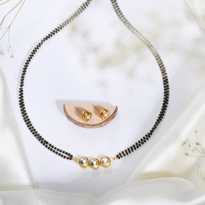 Kundan Classic Mangalsutra With Gold Plating