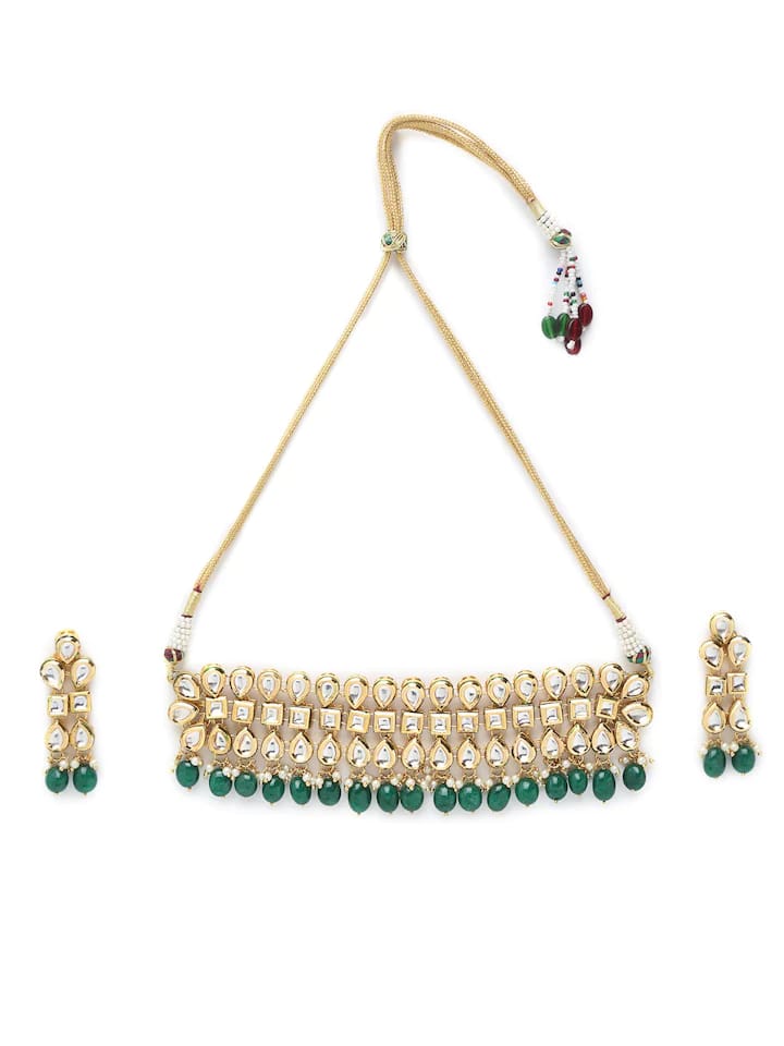 Meenakari Jadau Kundan Kundan Bridal Choker set - Image 3