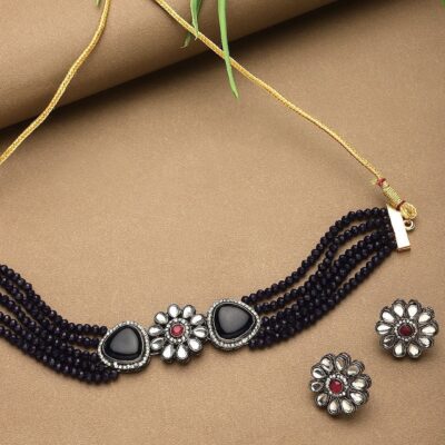 Fine Black Ad Necklace