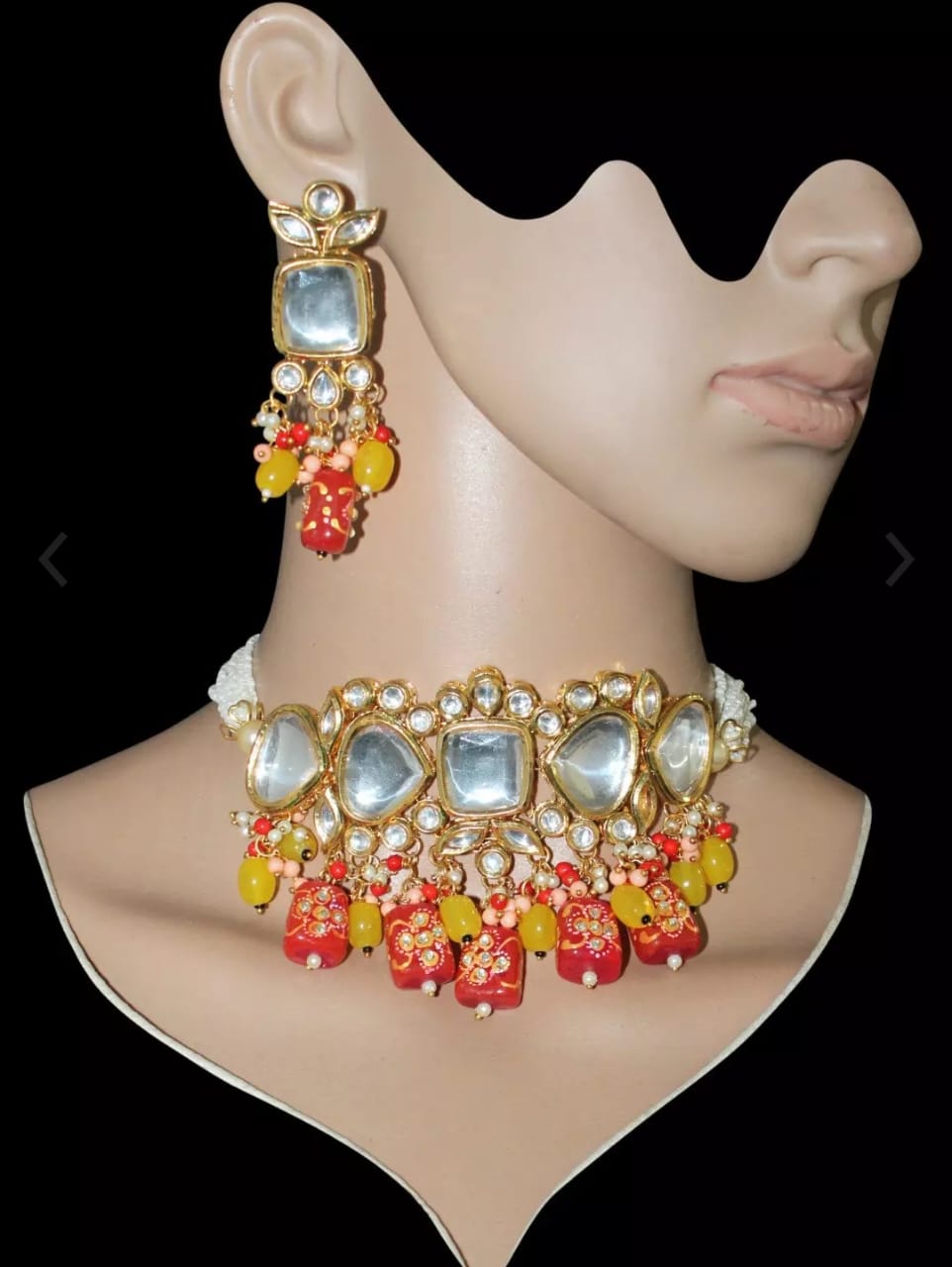 Meenakari Jadau Kundan Kundan Bridal Choker set - Image 2