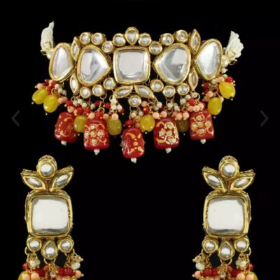Meenakari Jadau Kundan Kundan Bridal Choker set