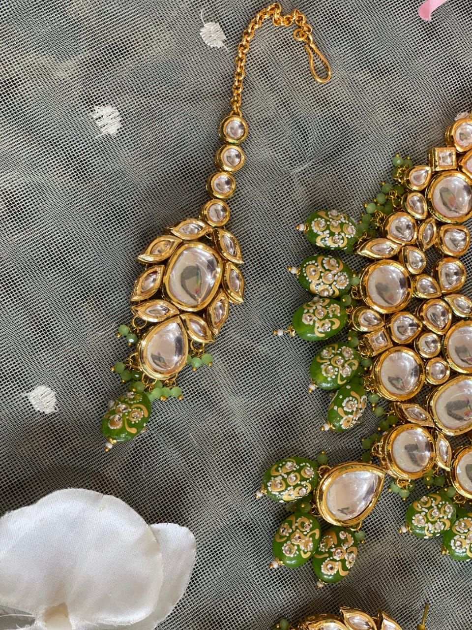 Meenakari Jadau Kundan Kundan Bridal Choker set - Image 3