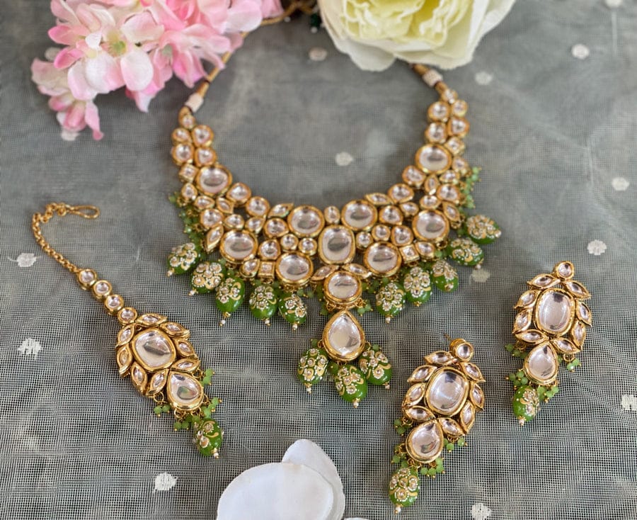 Meenakari Jadau Kundan Kundan Bridal Choker set - Image 4