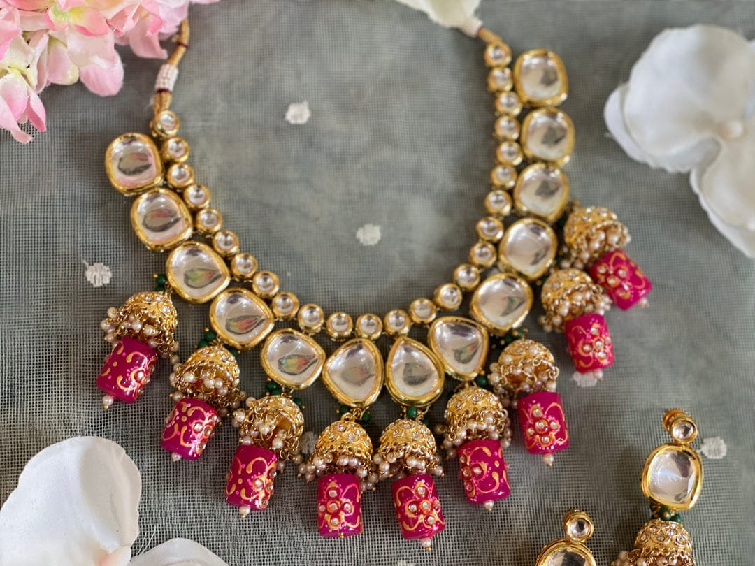 Meenakari Jadau Kundan Kundan Bridal Choker set - Image 2