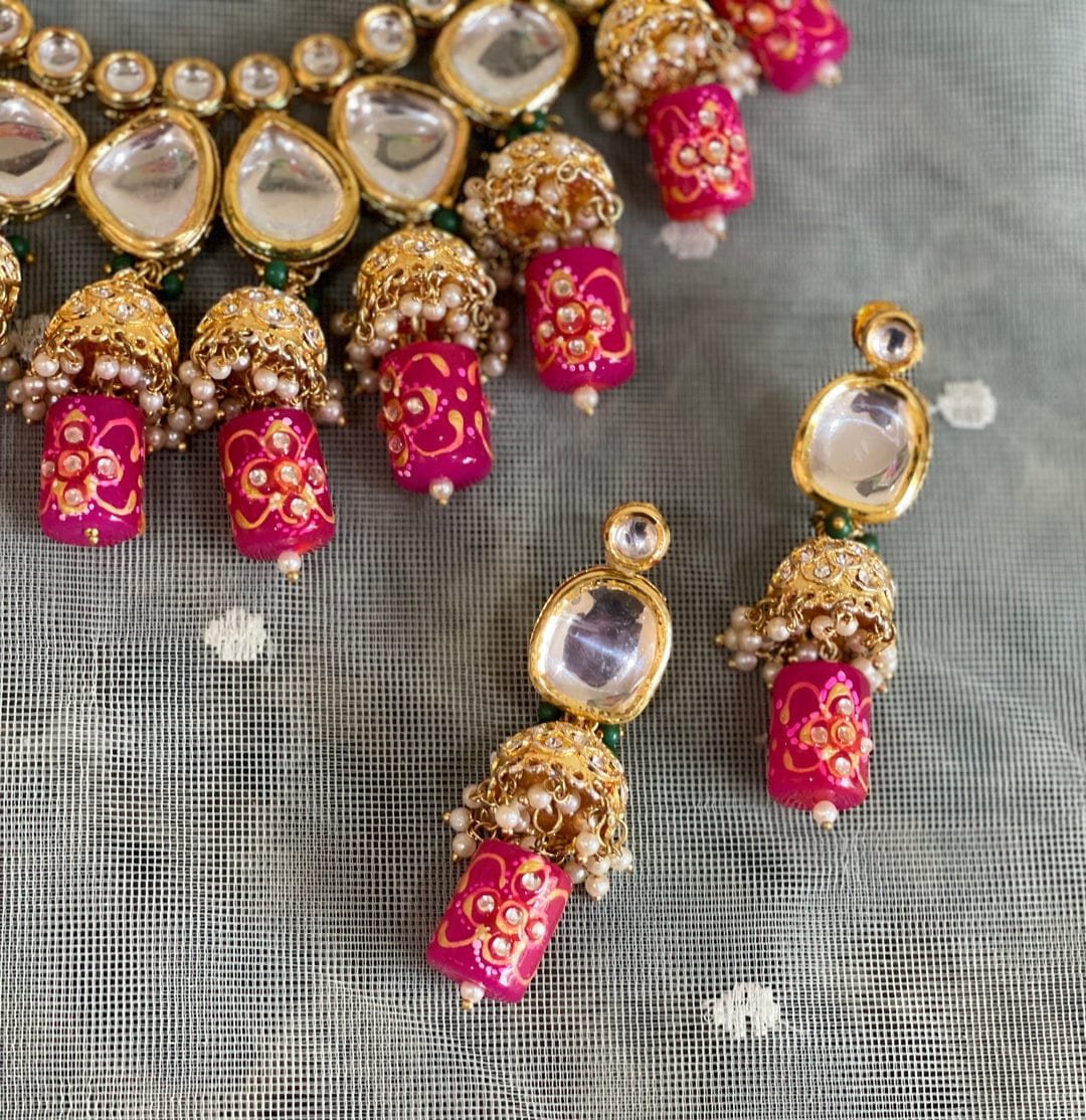 Meenakari Jadau Kundan Kundan Bridal Choker set - Image 3