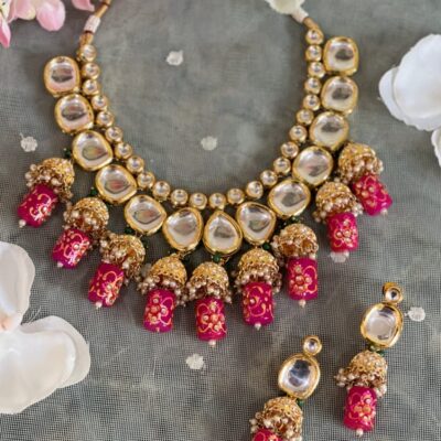 Meenakari Jadau Kundan Kundan Bridal Choker set