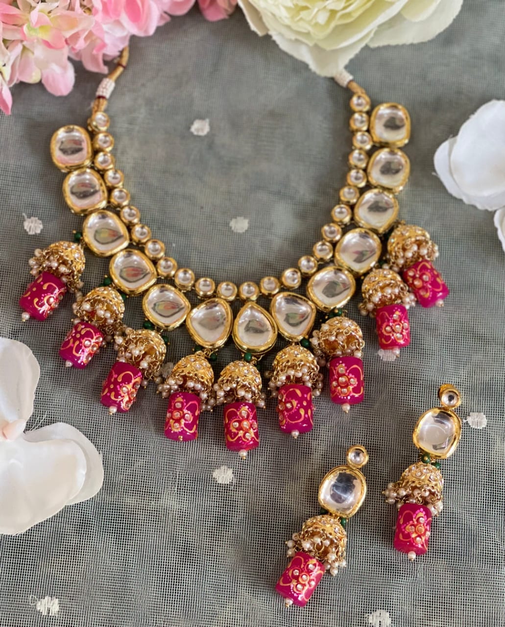 Meenakari Jadau Kundan Kundan Bridal Choker set