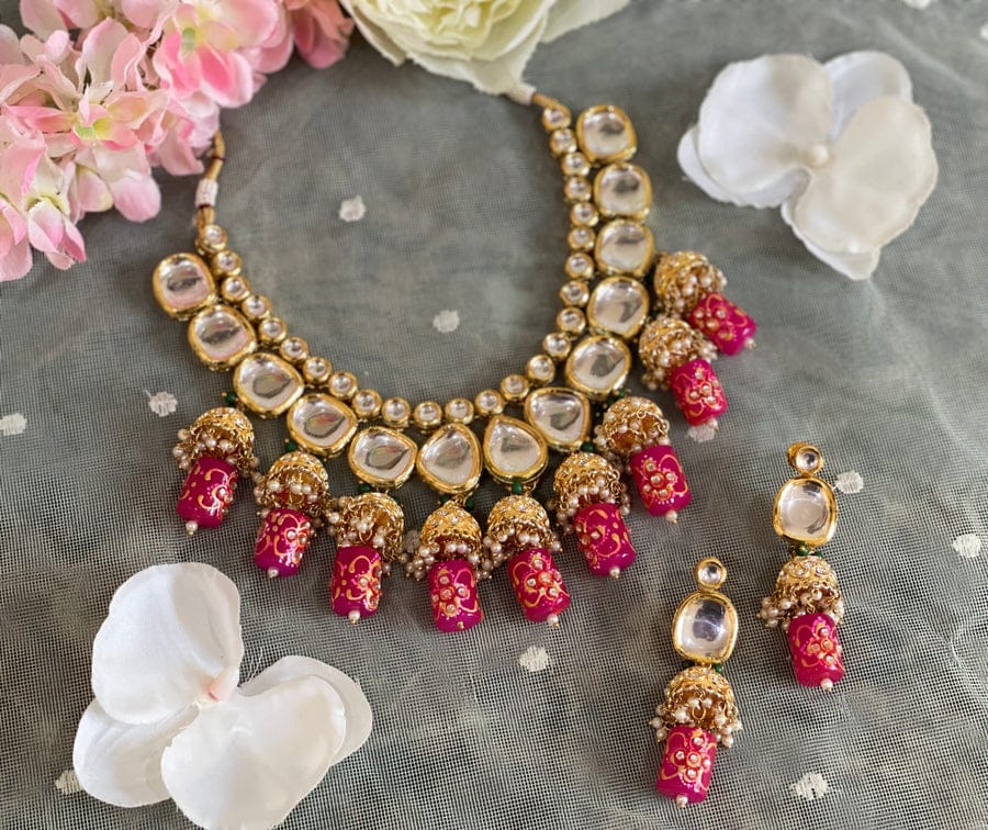 Meenakari Jadau Kundan Kundan Bridal Choker set - Image 5