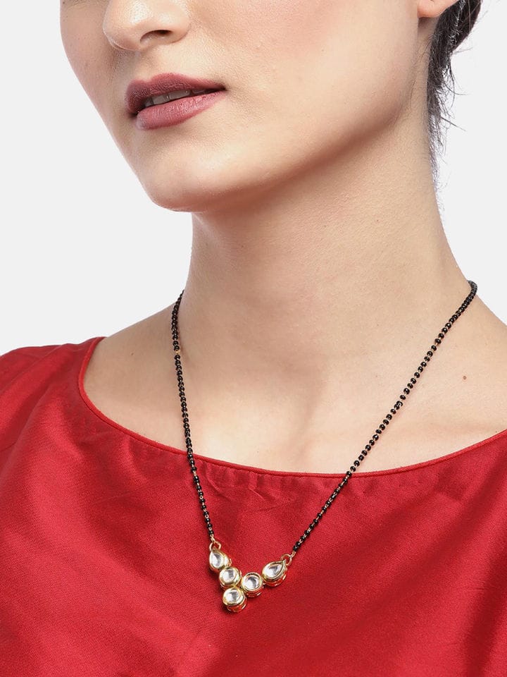 Kundan Classic Mangalsutra With Gold Plating