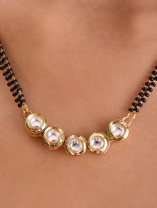 Kundan Classic Mangalsutra With Gold Plating - Image 2