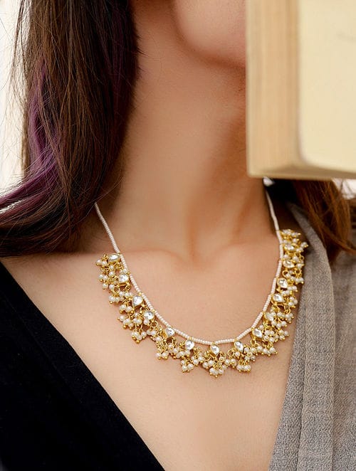 Beautiful Long Kundan Necklace - Image 3