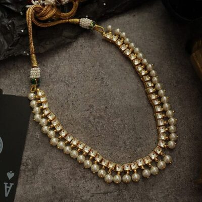 Women Gold Flexi Alloy Necklace