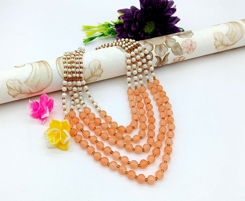 5 Layer Pearl Necklace - Image 4