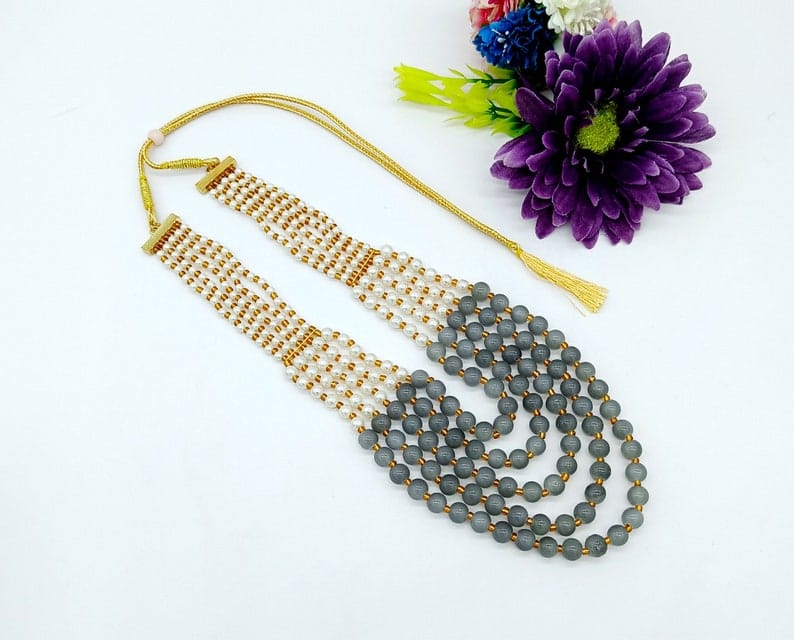 5 Layer Pearl Necklace - Image 4