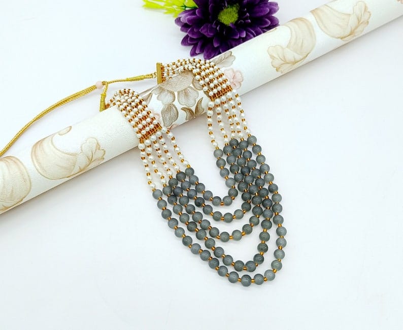 5 Layer Pearl Necklace - Image 5