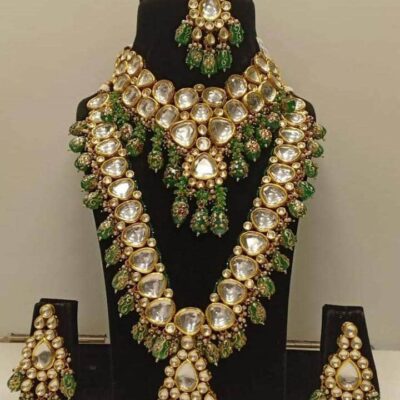 Designer Kundan Choker necklace set With Earrings And Maangtika