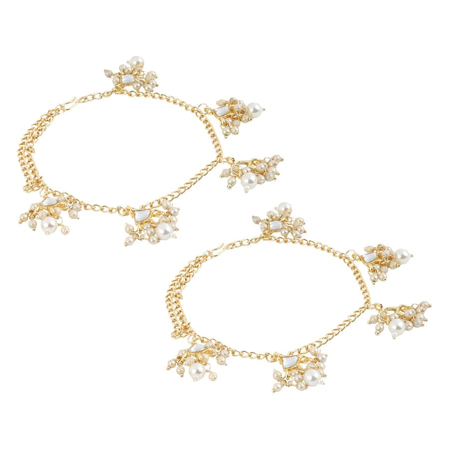 Delicate Gold & Peral Anklet - Image 3