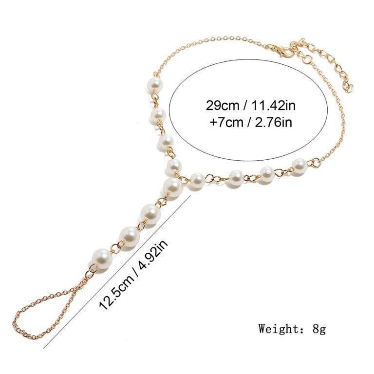 Delicate Gold & Peral Anklet - Image 2