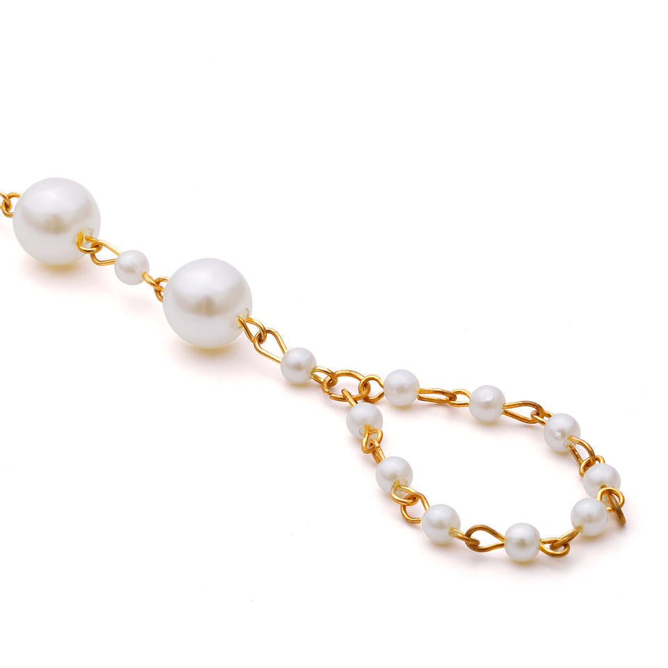Delicate Gold & Peral Anklet - Image 4