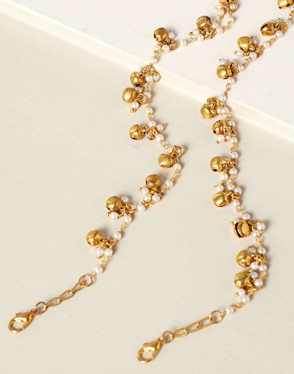 Delicate Gold & Peral Anklet - Image 2