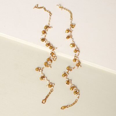 Delicate Gold & Peral Anklet