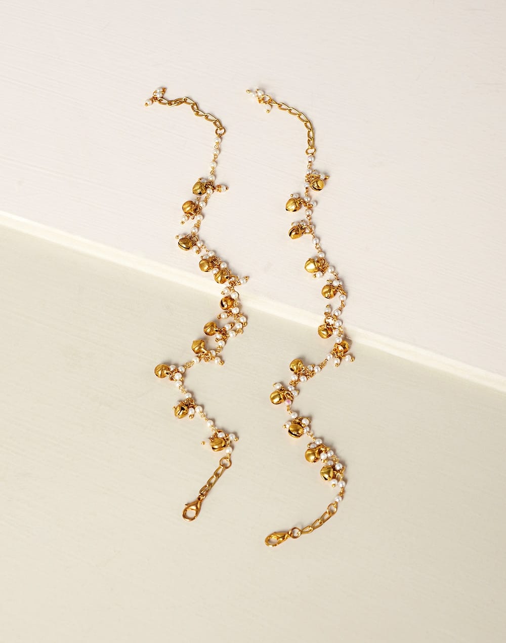 Delicate Gold & Peral Anklet