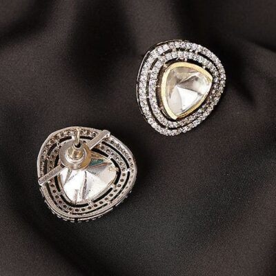 Women Gold Push Back Alloy Danglers